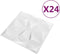 vidaXL - 24 - st - Wandpanelen - 3D - 6 - m² - 50x50 - cm - diamantwit