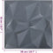 vidaXL - 24 - st - Wandpanelen - 3D - diamant - 6 - m² - 50x50 - cm - grijs