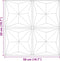 vidaXL - 24 - st - Wandpanelen - origami - 6 - m² - 50x50 - cm - XPS - groen