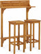 vidaXL - 3-delige - Balkonbarset - massief - acaciahout