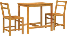 vidaXL - 3-delige - Balkonset - massief - acaciahout