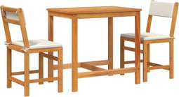 vidaXL - 3-delige - Balkonset - met - kussens - massief - acaciahout