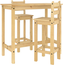 vidaXL - 3-delige - Barset - massief - grenenhout