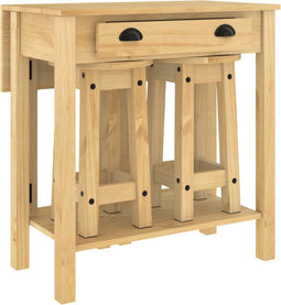 vidaXL - 3-delige - Barset - massief - grenenhout