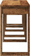 vidaXL - 3-delige - Bijzettafelset - bewerkt - hout - oud - houtkleurig