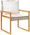 vidaXL - 3-delige - Bistroset - en - kussens - poly - rattan - en - hout - gemengd - beige