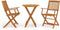 vidaXL - 3-delige - Bistroset - inklapbaar - massief - acaciahout