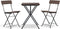 vidaXL - 3-delige - Bistroset - inklapbaar - poly - rattan - bruin