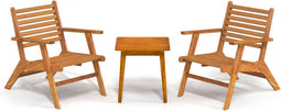 vidaXL - 3-delige - Bistroset - massief - acaciahout