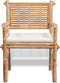 vidaXL - 3-delige - Bistroset - met - kussens - bamboe