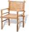 vidaXL - 3-delige - Bistroset - met - kussens - bamboe