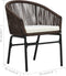 vidaXL - 3-delige - Bistroset - met - kussens - PE-rattan - bruin