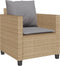 vidaXL - 3-delige - Bistroset - met - kussens - poly - rattan - beige
