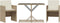 vidaXL - 3-delige - Bistroset - met - kussens - poly - rattan - beige
