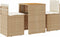 vidaXL - 3-delige - Bistroset - met - kussens - poly - rattan - beige
