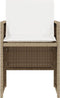 vidaXL - 3-delige - Bistroset - met - kussens - poly - rattan - beige