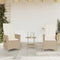vidaXL - 3-delige - Bistroset - met - kussens - poly - rattan - beige