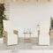 vidaXL - 3-delige - Bistroset - met - kussens - poly - rattan - beige