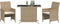 vidaXL - 3-delige - Bistroset - met - kussens - poly - rattan - beige