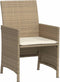 vidaXL - 3-delige - Bistroset - met - kussens - poly - rattan - beige