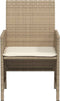 vidaXL - 3-delige - Bistroset - met - kussens - poly - rattan - beige