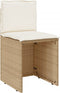 vidaXL - 3-delige - Bistroset - met - kussens - poly - rattan - beige
