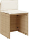 vidaXL - 3-delige - Bistroset - met - kussens - poly - rattan - beige