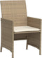 vidaXL - 3-delige - Bistroset - met - kussens - poly - rattan - beige