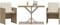 vidaXL - 3-delige - Bistroset - met - kussens - poly - rattan - beige