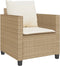 vidaXL - 3-delige - Bistroset - met - kussens - poly - rattan - beige