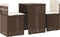 vidaXL - 3-delige - Bistroset - met - kussens - poly - rattan - bruin