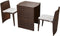 vidaXL - 3-delige - Bistroset - met - kussens - poly - rattan - bruin