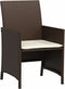 vidaXL - 3-delige - Bistroset - met - kussens - poly - rattan - bruin