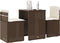 vidaXL - 3-delige - Bistroset - met - kussens - poly - rattan - bruin