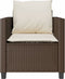 vidaXL - 3-delige - Bistroset - met - kussens - poly - rattan - bruin