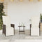 vidaXL - 3-delige - Bistroset - met - kussens - poly - rattan - bruin
