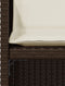 vidaXL - 3-delige - Bistroset - met - kussens - poly - rattan - bruin