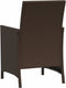 vidaXL - 3-delige - Bistroset - met - kussens - poly - rattan - bruin