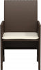 vidaXL - 3-delige - Bistroset - met - kussens - poly - rattan - bruin