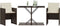 vidaXL - 3-delige - Bistroset - met - kussens - poly - rattan - bruin
