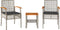 vidaXL - 3-delige - Bistroset - met - kussens - poly - rattan - en - acaciahout - grijs
