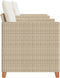 vidaXL - 3-delige - Bistroset - met - kussens - poly - rattan - en - acaciahout - beige