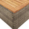 vidaXL - 3-delige - Bistroset - met - kussens - poly - rattan - en - acaciahout - grijs