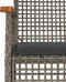 vidaXL - 3-delige - Bistroset - met - kussens - poly - rattan - en - acaciahout - grijs