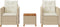 vidaXL - 3-delige - Bistroset - met - kussens - poly - rattan - en - acaciahout - beige
