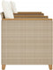 vidaXL - 3-delige - Bistroset - met - kussens - poly - rattan - en - acaciahout - beige