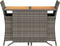 vidaXL - 3-delige - Bistroset - met - kussens - poly - rattan - grijs