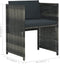 vidaXL - 3-delige - Bistroset - met - kussens - poly - rattan - grijs