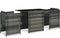 vidaXL - 3-delige - Bistroset - met - kussens - poly - rattan - grijs