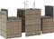 vidaXL - 3-delige - Bistroset - met - kussens - poly - rattan - grijs